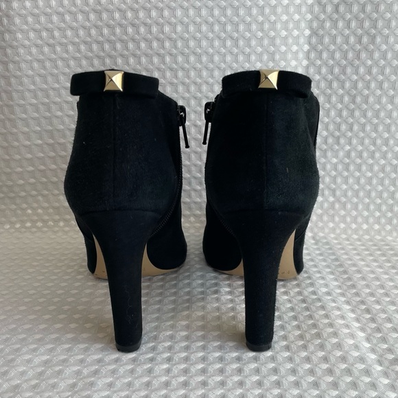 Kate Spade Netta Gold & Black Suede Ankle Booties Women’s Size 7B Made In Italy - Picture 3 of 13